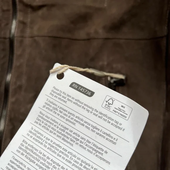 NWT Garrett Mens 54 (Fits US Large) Leather Jacket Hooded Full Zip Made in Italy - Picture 9 of 13